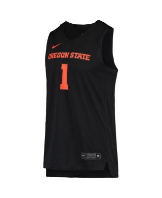 Men's #1 Black Oregon State Beavers Replica Basketball Jersey