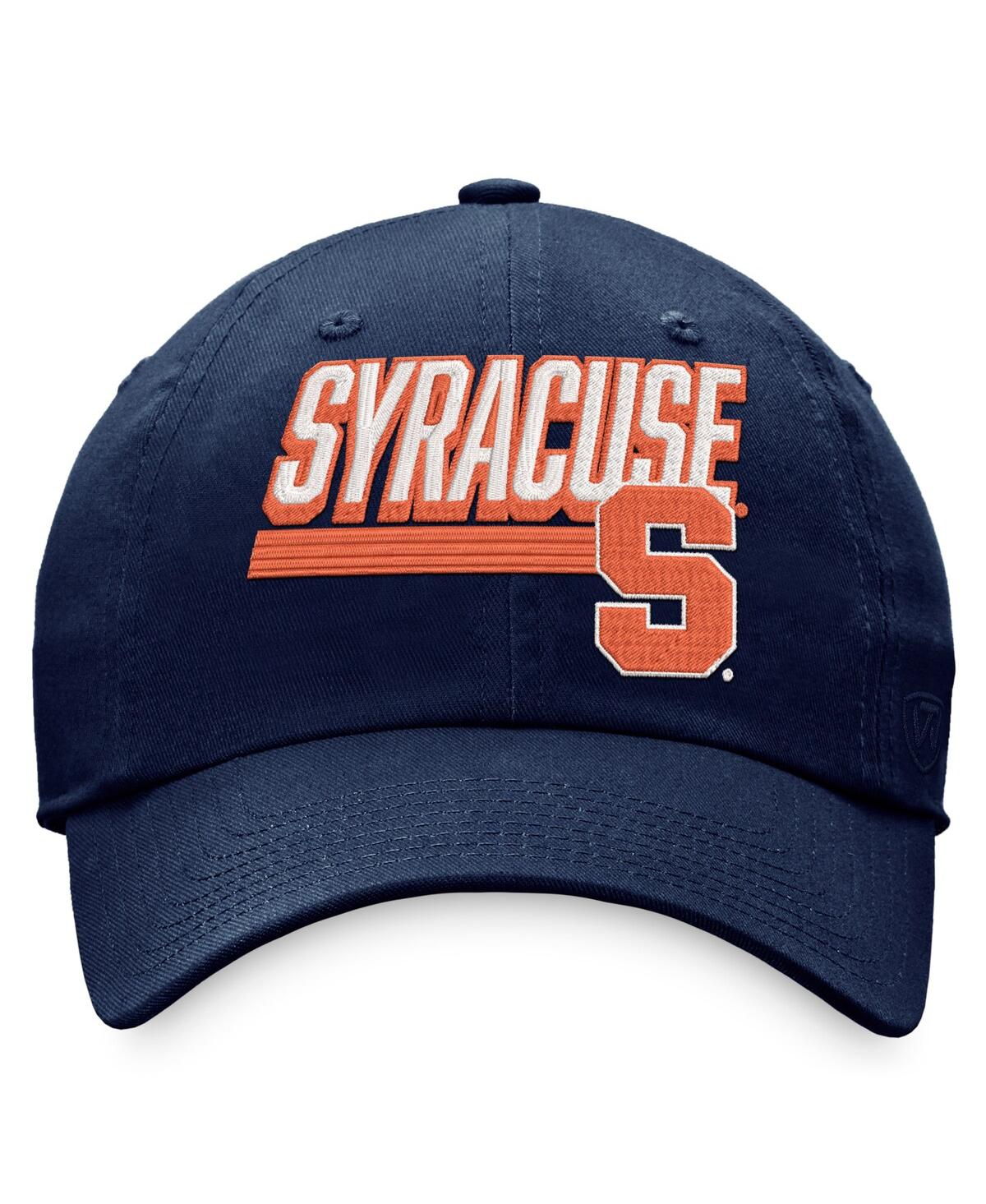 Top Of The World Navy Syracuse Orange Slice Adjustable Hat In Navy