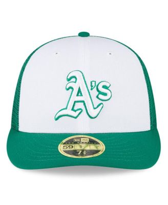 Men's White, Green Oakland Athletics 2023 On-Field Batting Practice Low Profile 59FIFTY Fitted Hat
