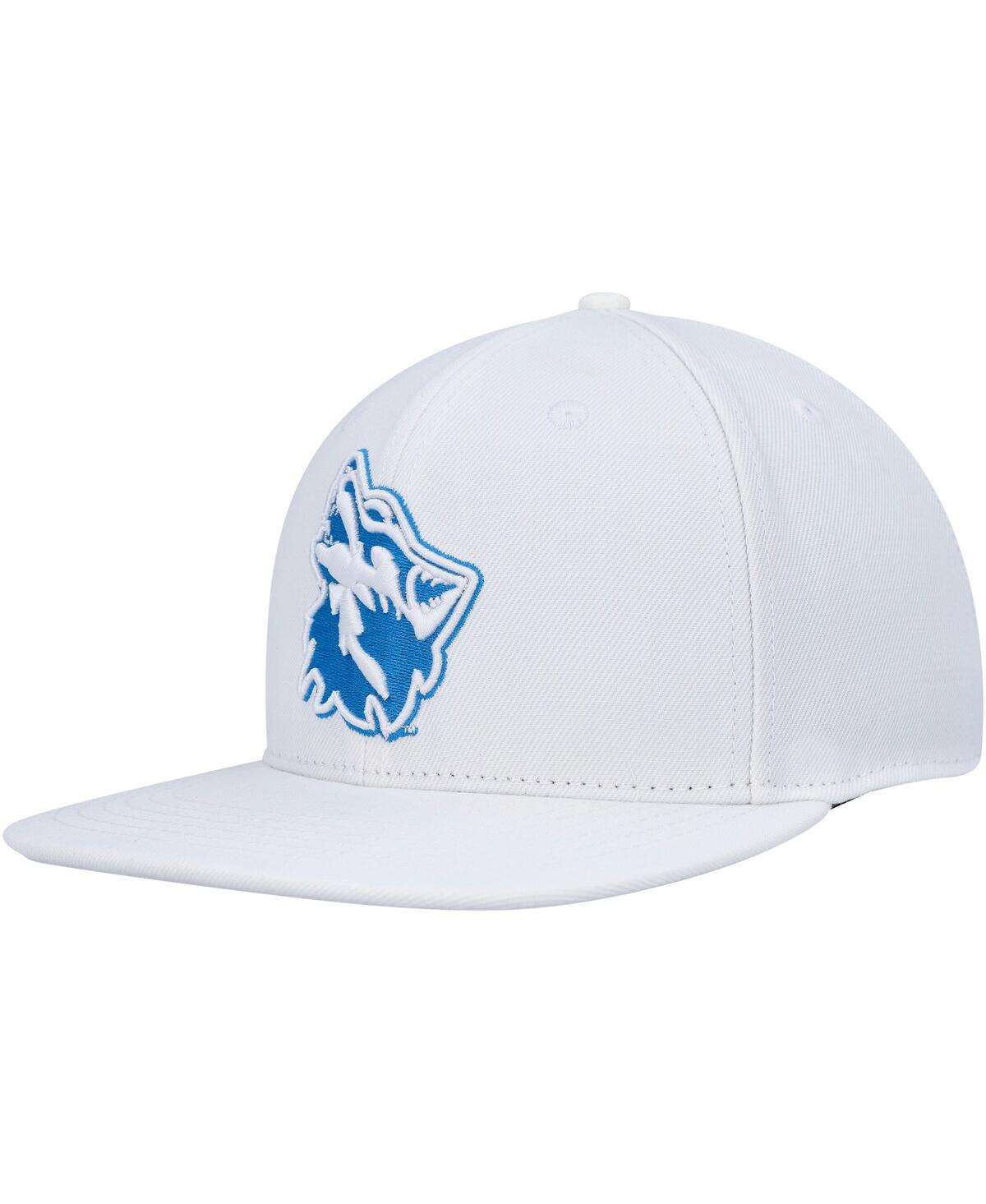PRO STANDARD MEN'S PRO STANDARD WHITE CHEYNEY WOLVES MASCOT EVERGREEN WOOL SNAPBACK HAT 