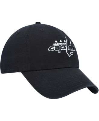 Men's Black Washington Capitals Clean Up Adjustable Hat