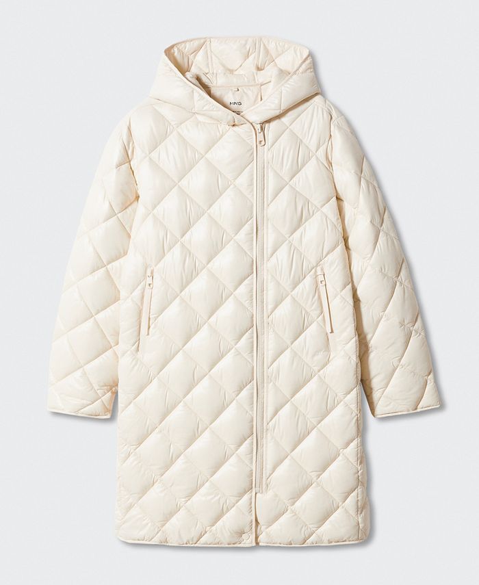 MANGO Women's Hood Quilted Coat Macy's