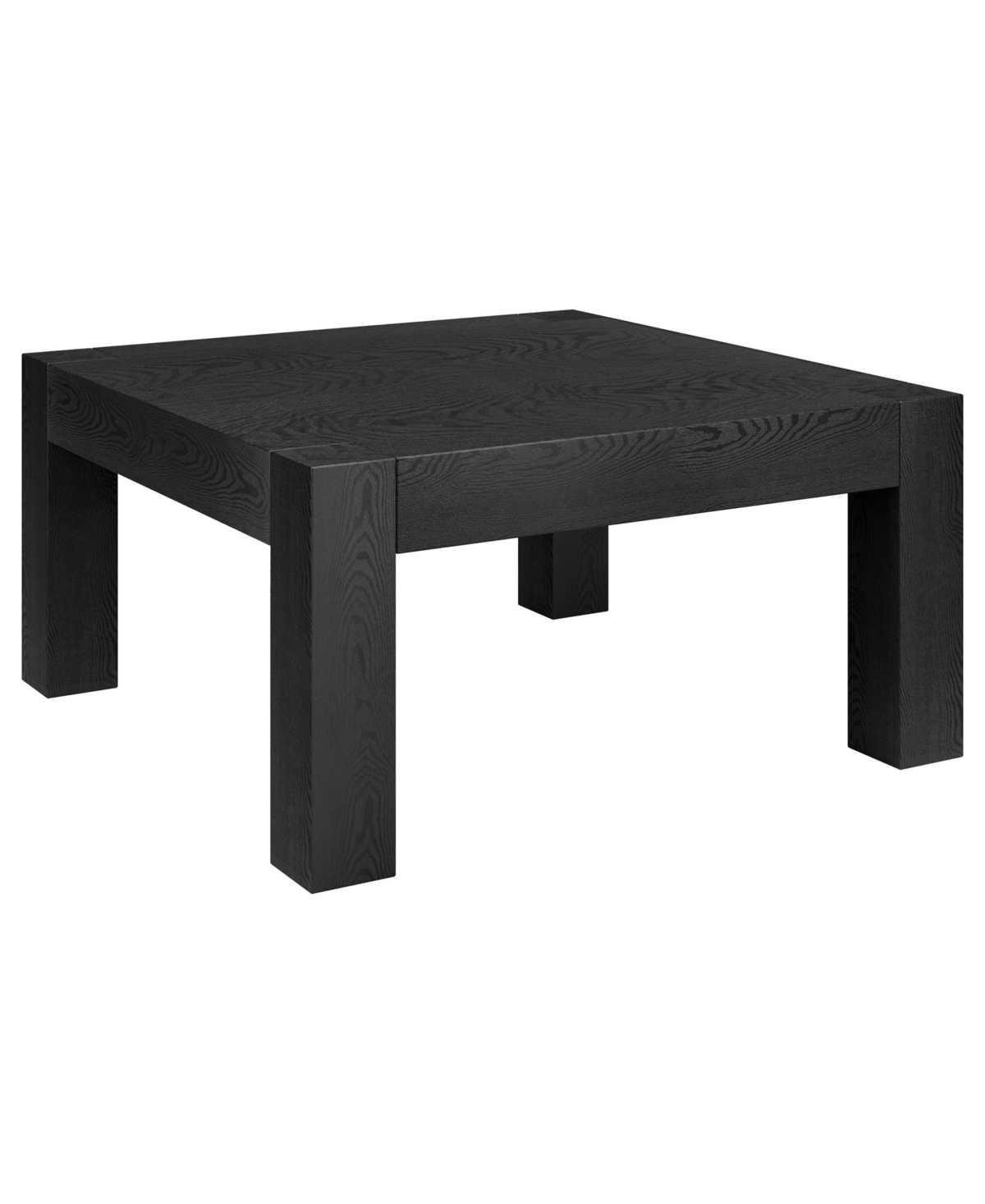 Hudson & Canal Langston 34" Wide Square Coffee Table In Black Grain