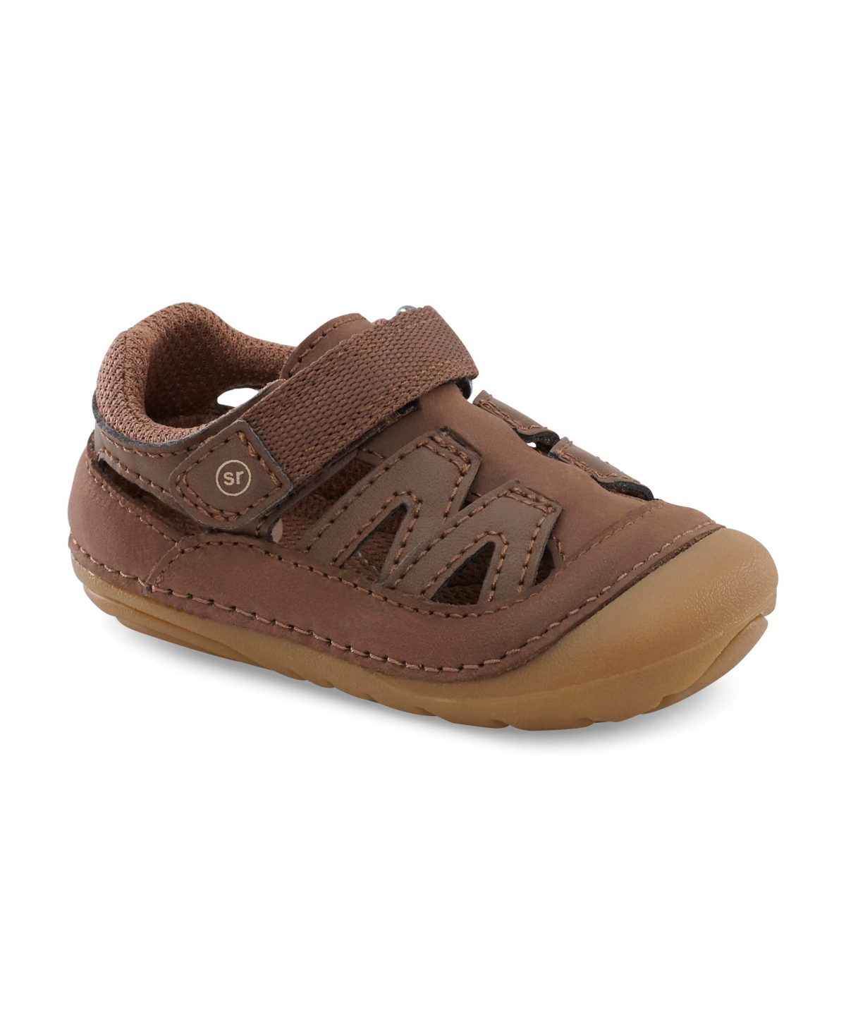 Stride Rite Little Boys Soft Motion Adam Leather Sandals In Brown