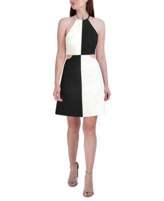 BCBGeneration - Women's Colorblocked Cutout Mini Dress