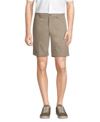 Men's No Iron 9" Comfort Waist Plain Front Chino Short