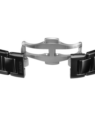 Women's Swiss True Square Black High-Tech Ceramic Bracelet Watch 29mm