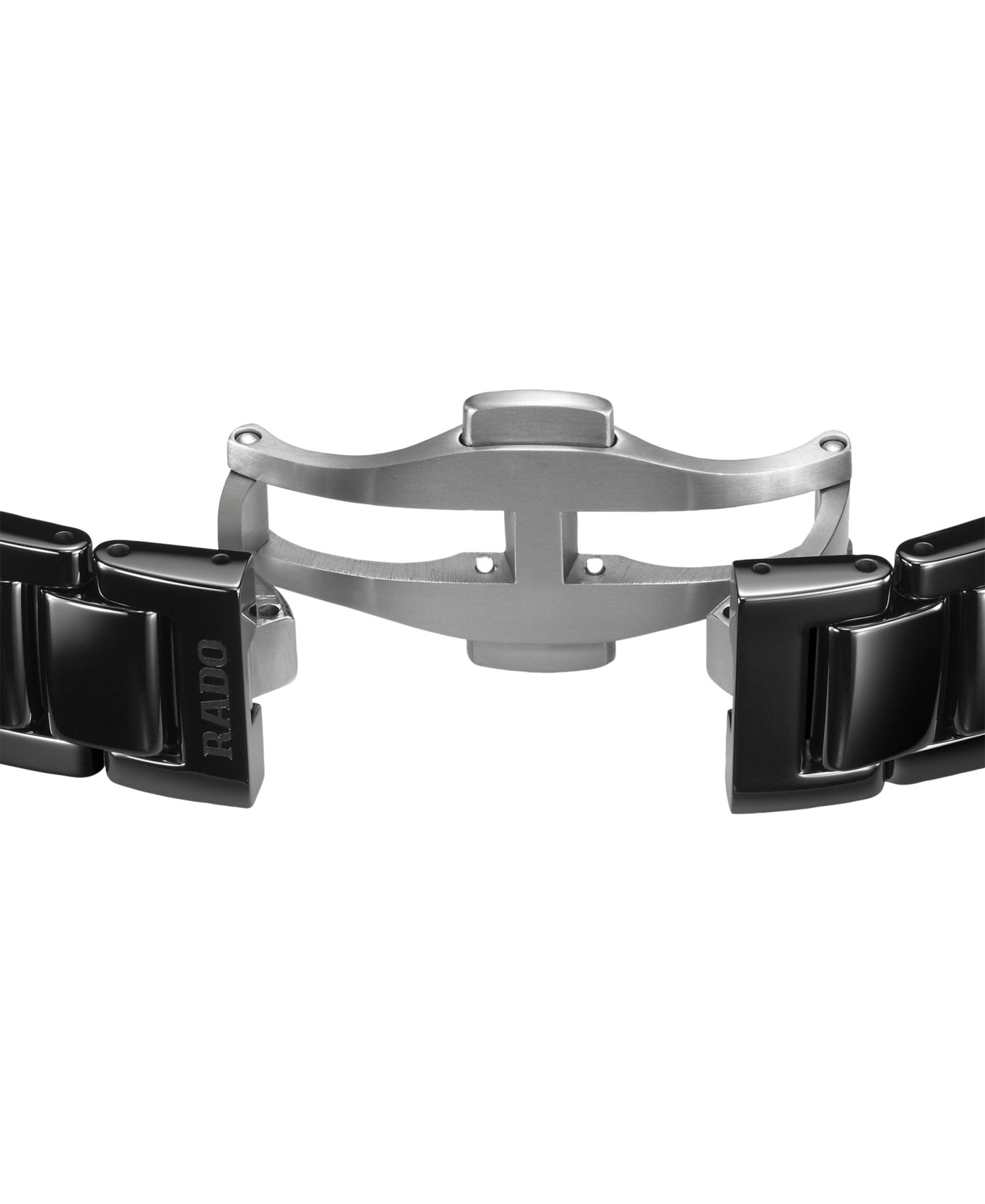 Женские часы Rado Swiss True Square Black High-Tech Ceramic Bracelet Watch 29mm — фото 5