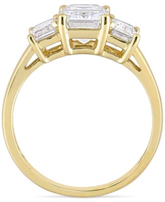 Lab-Grown Moissanite Octagon-Cut Three Stone Ring (2-3/4 ct. t.w.) in 10k Gold