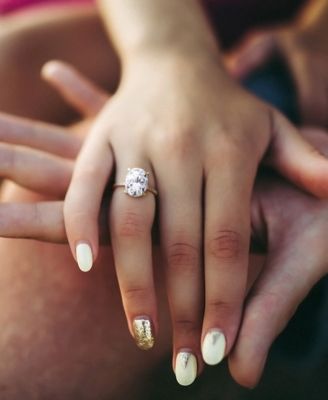 Moissanite Oval Ring (4-7/8 ct. t.w.) in 10k Gold