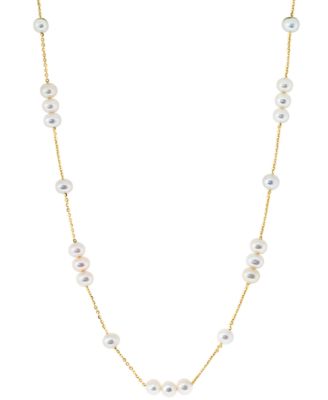 EFFY Collection - Freshwater Pearl (6mm) 18" Collar Necklace in 14k Gold