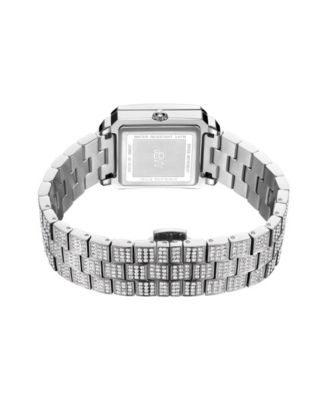 Women's Cristal Silver-Tone Stainless Steel Watch, 28mm