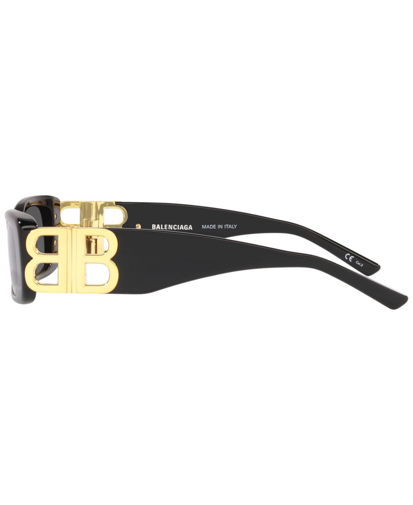 Женские солнцезащитные очки Balenciaga Rectangle Sunglasses, BB0096S 6E000253, цвет: Чёрный — фото 3