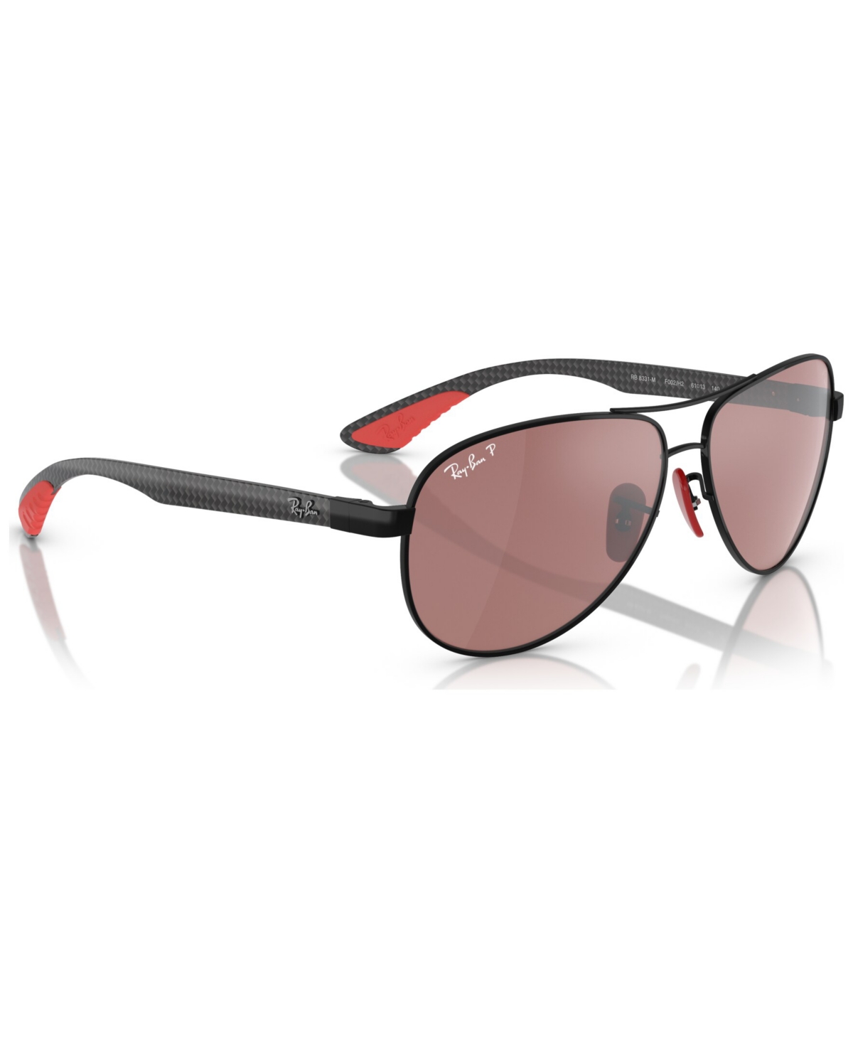 Shop Ray Ban Men's Polarized Sunglasses, Rb8331m Scuderia Ferrari Collection In Black
