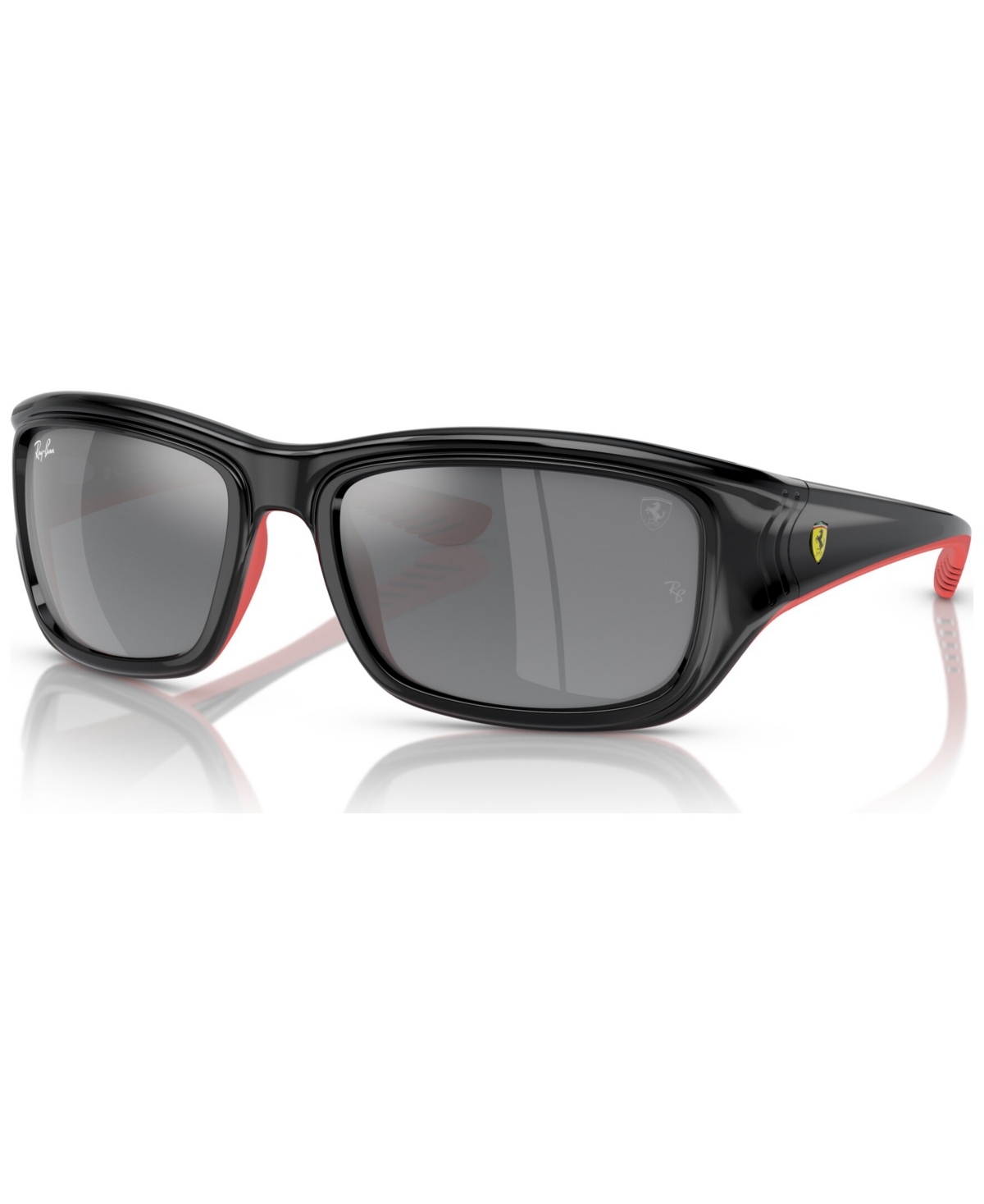 Ray Ban Sunglasses Male Rb4405m Scuderia Ferrari Collection - Black On Red Frame Silver Lenses 59-19