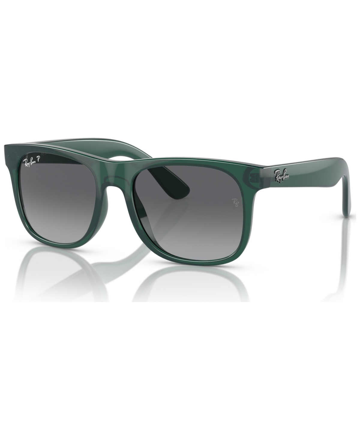Ray-ban Jr Kids Polarized Sunglasses, Justin (ages 11-13) In Opal Green