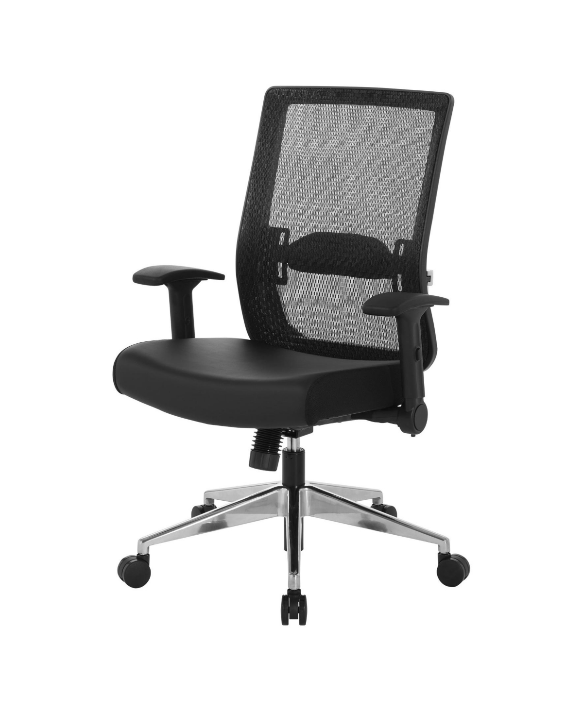 Osp Home Furnishings Black Matrix Back Manager's Office Chair With Bonded Leather Seat In Black