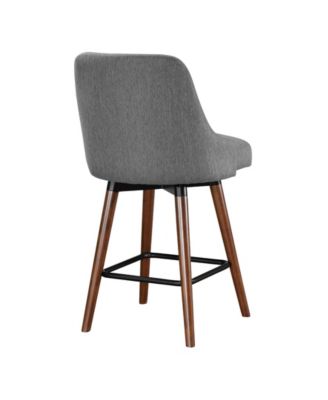 Bagford 26" Swivel Counter Stool with Legs in Fabric