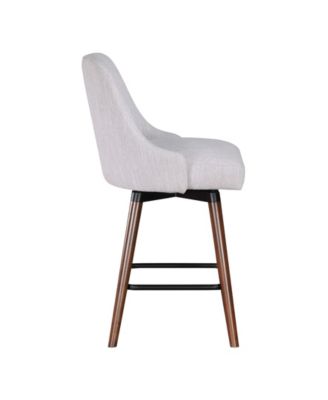 Bagford 26" Swivel Counter Stool with Legs in Fabric