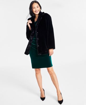 Macy's inc faux fur shops coat