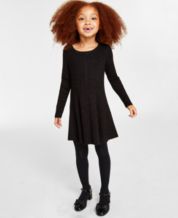 Macys girls black dress discount