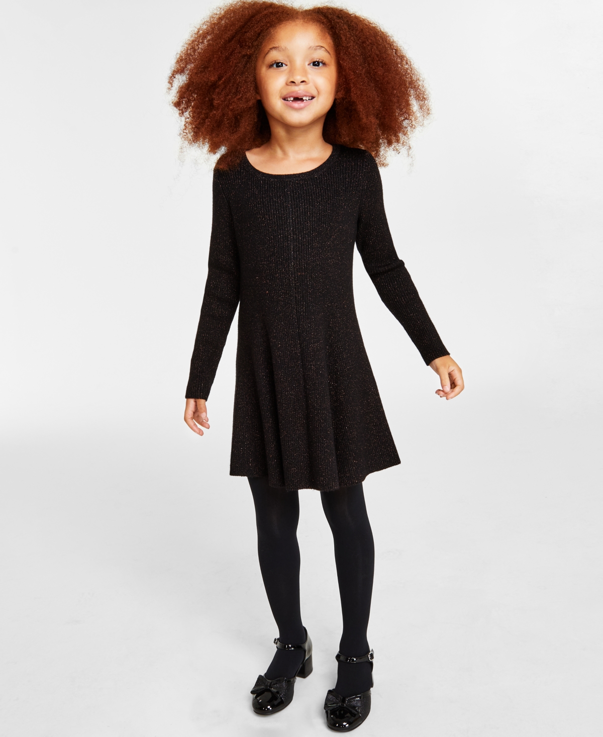 Inc International Concepts Kids' Mommy And Me Toddler & Little Girls Sweater Dress, Created For Macy's In Black