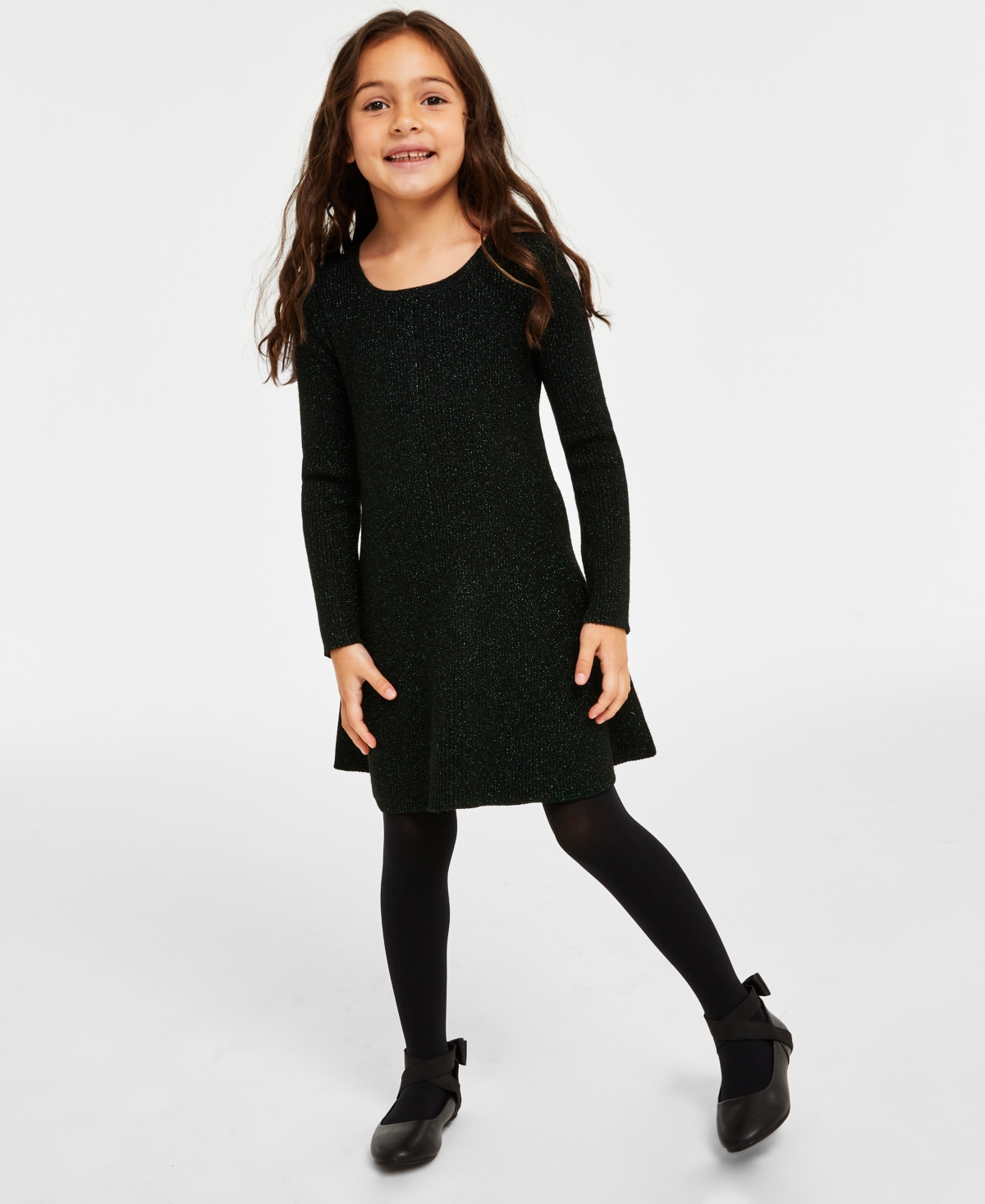 Inc International Concepts Kids' Mommy And Me Toddler & Little Girls Sweater Dress, Created For Macy's In Teal