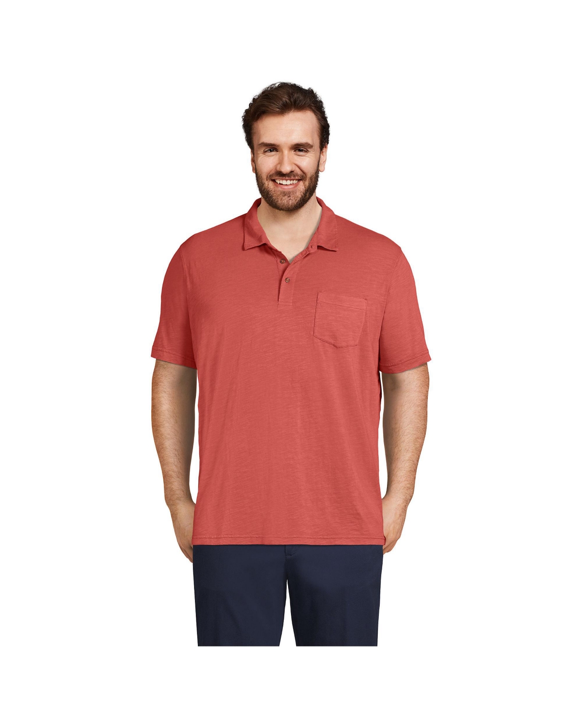 Lands end mens deals polo shirts with pocket