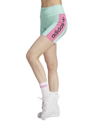 adidas - Women's Lifestyle High-Shine Logo Biker Shorts