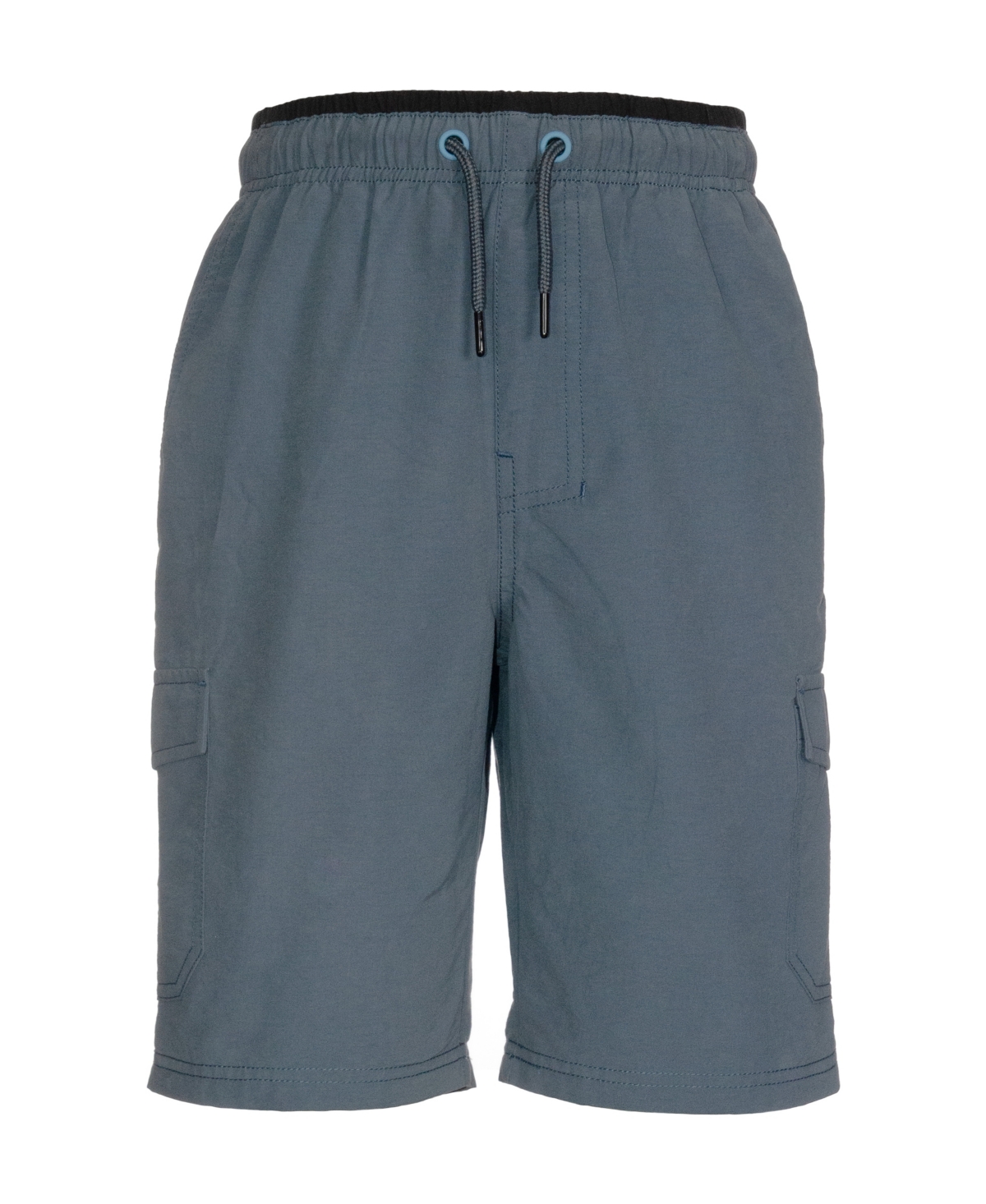 Univibe Kids' Big Boys Stonedale Peached Cotton Nylon Pull-on Cargo Shorts In Dust Blue