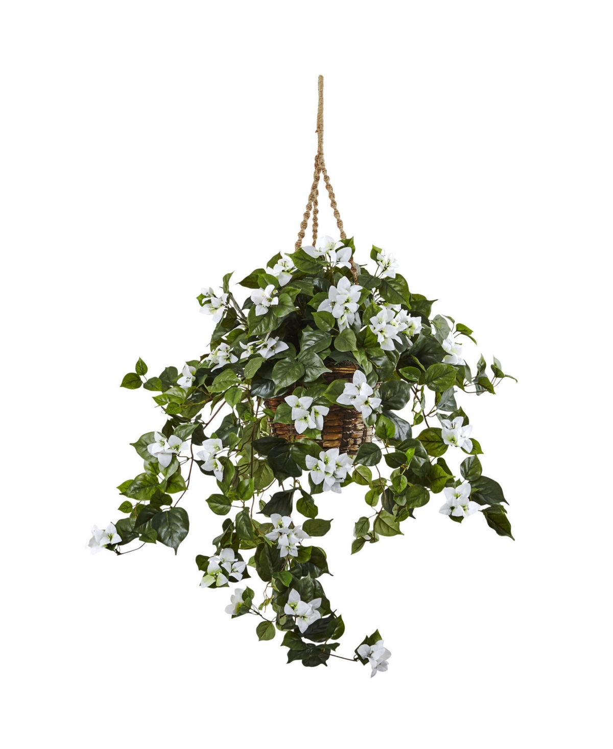 NEARLY NATURAL BOUGAINVILLEA HANGING BASKET 