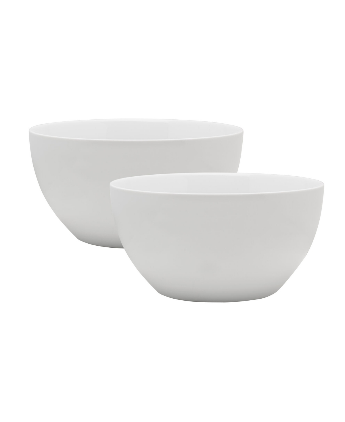Fitz And Floyd Everyday Deep Serving Bowls 2 Piece Set In White