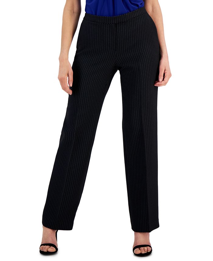 Kasper Women's Dot Jacquard Slim Pants - Macy's