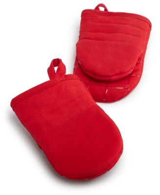 The Cellar - 2-Pc. Cotton Gray Mini Mitts Set