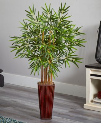 Nearly Natural 4' Artificial Plant in Decorative Planter