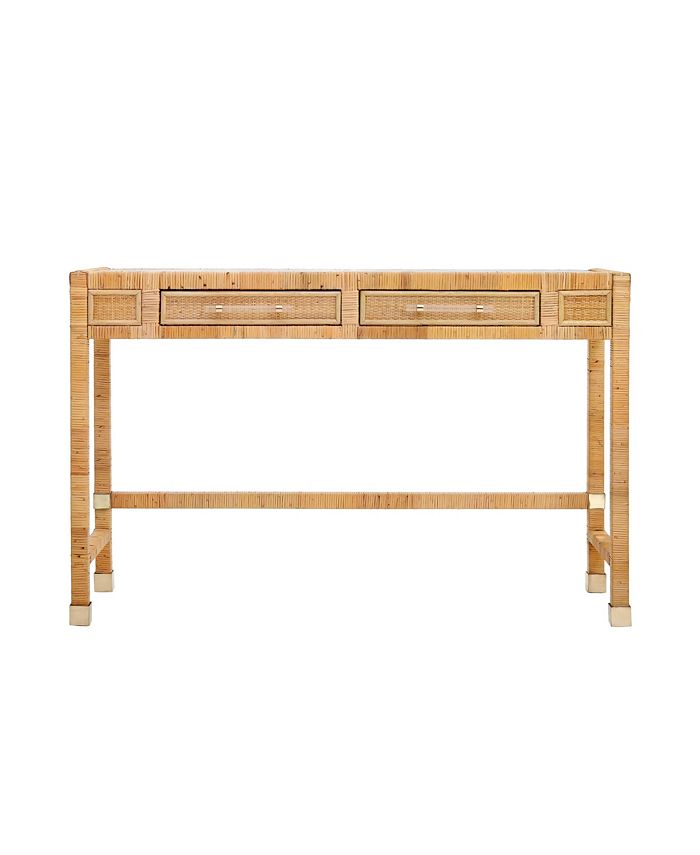 TOV Furniture Amara Natural Rattan Desk Macy's