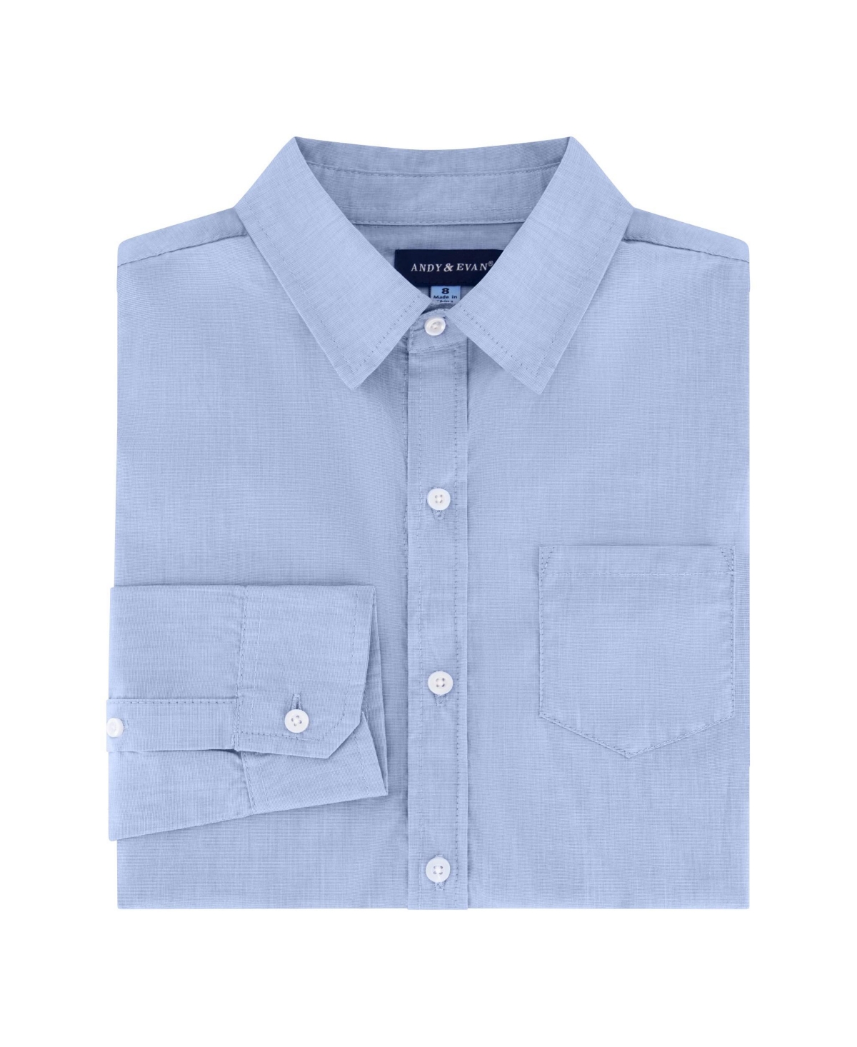 Andy & Evan Baby Boys Blue Chambray Button-down Shirt
