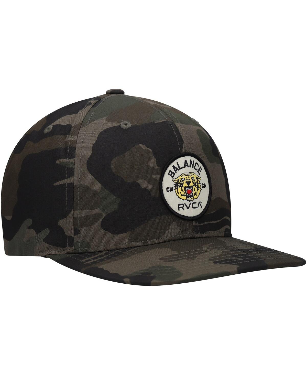 Shop Rvca Men's  Camo Squadron Snapback Hat