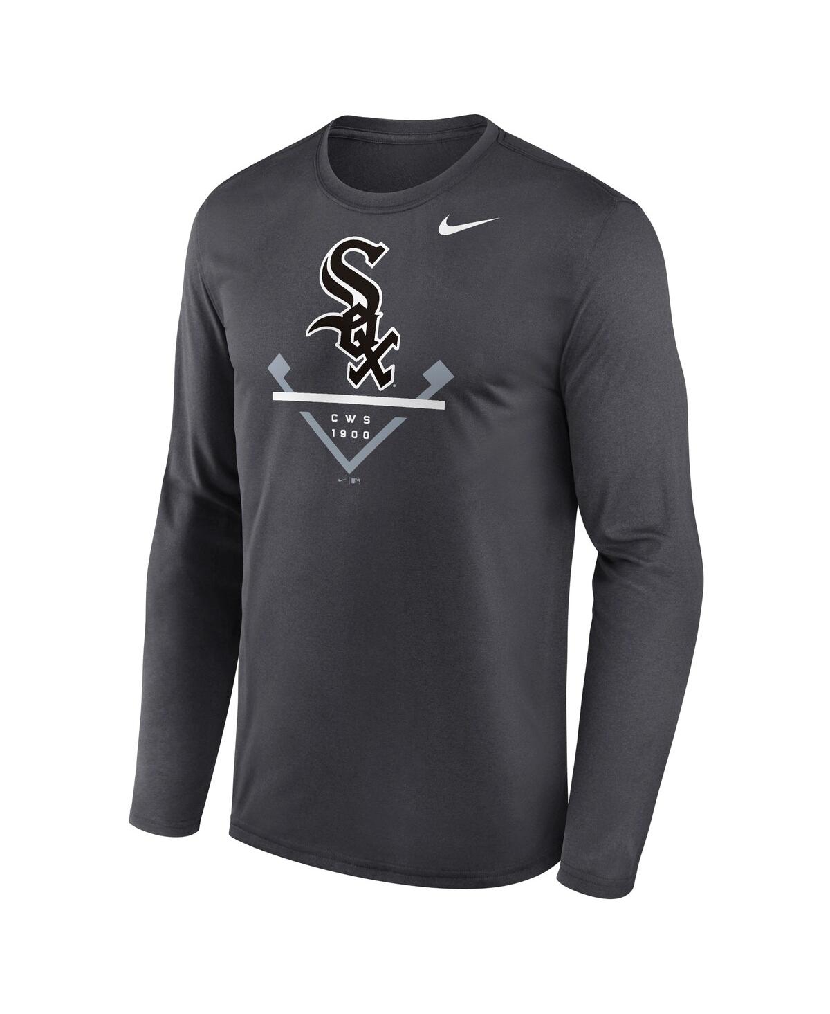 Nike Anthracite Boston Red Sox Icon Legend Performance Long Sleeve T-shirt In Anthracite