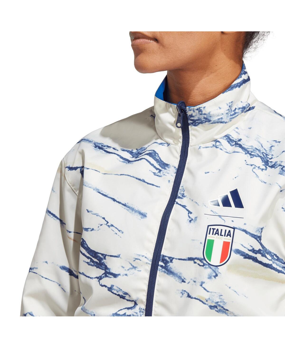Shop Adidas Originals Women's Adidas Blue Italy National Team Anthem Reversible Full-zip Jacket