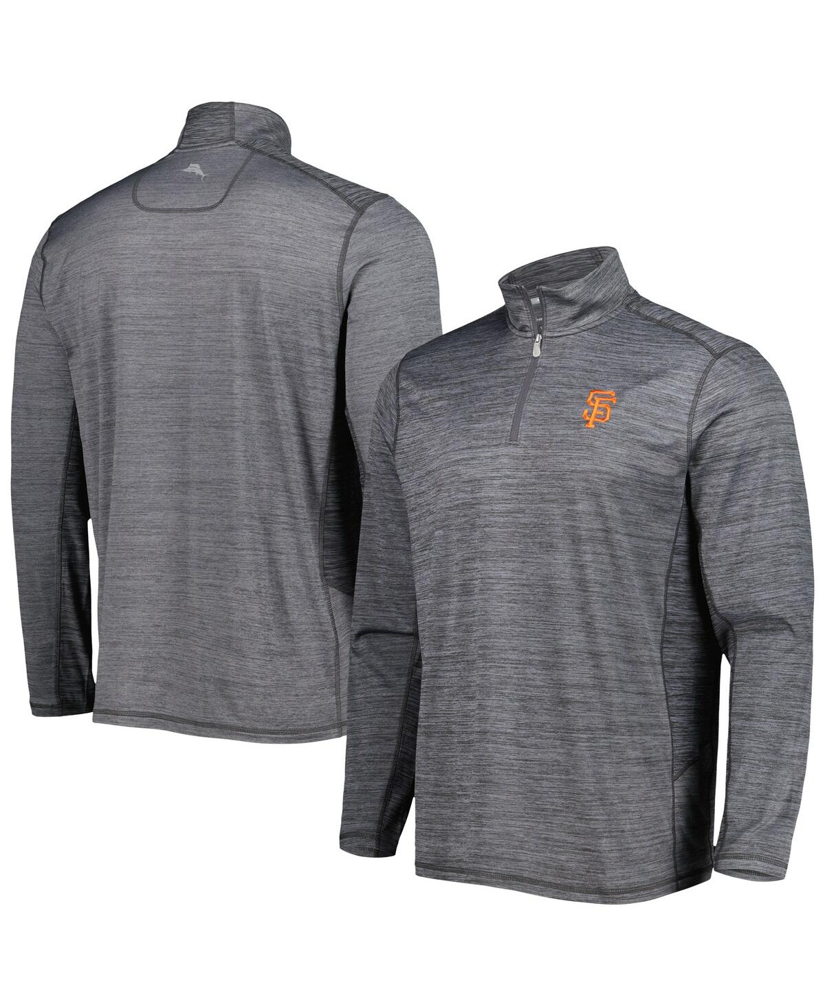 Shop Tommy Bahama Men's  Gray San Francisco Giants Delray Islandzone Half-zip Top