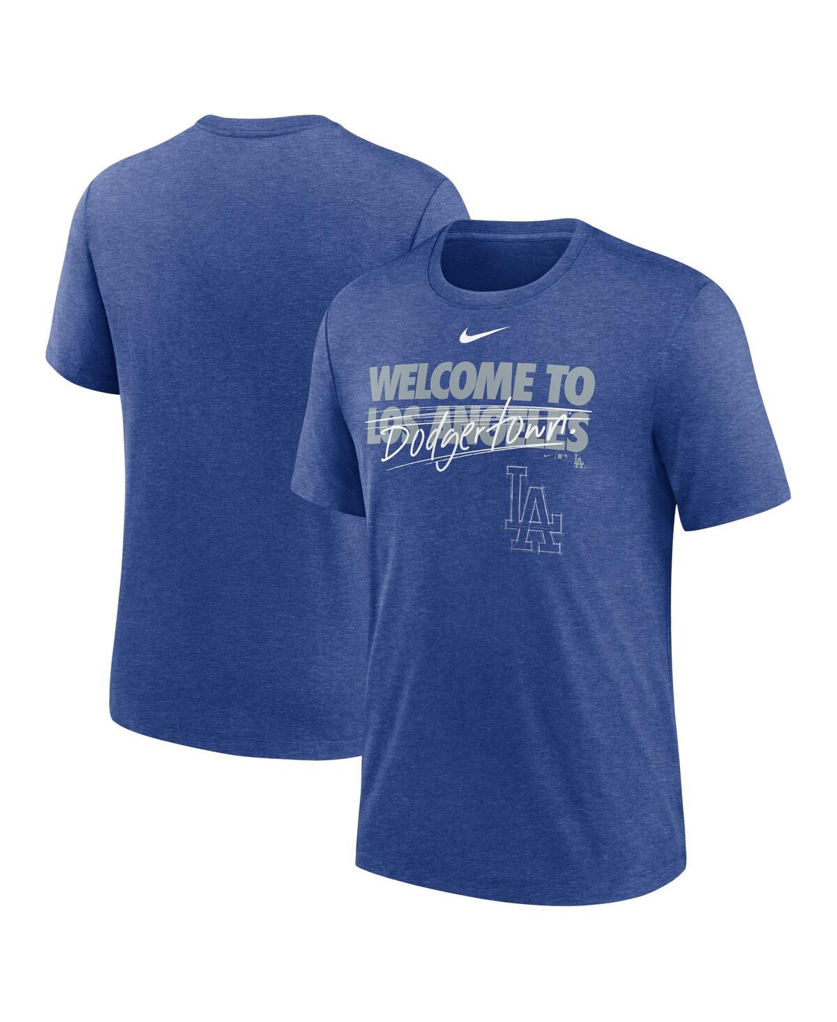 Men's NikeLos Angeles Dodgers Home Spin Tri-Blend T-shirt - Heather Royal