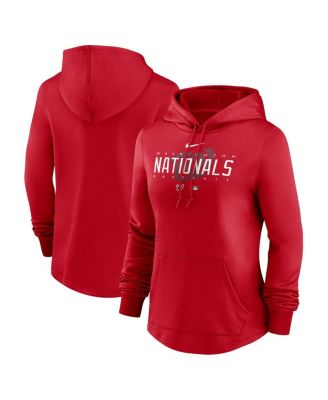 Women's Red Washington Nationals Authentic Collection Pregame Performance Pullover Hoodie