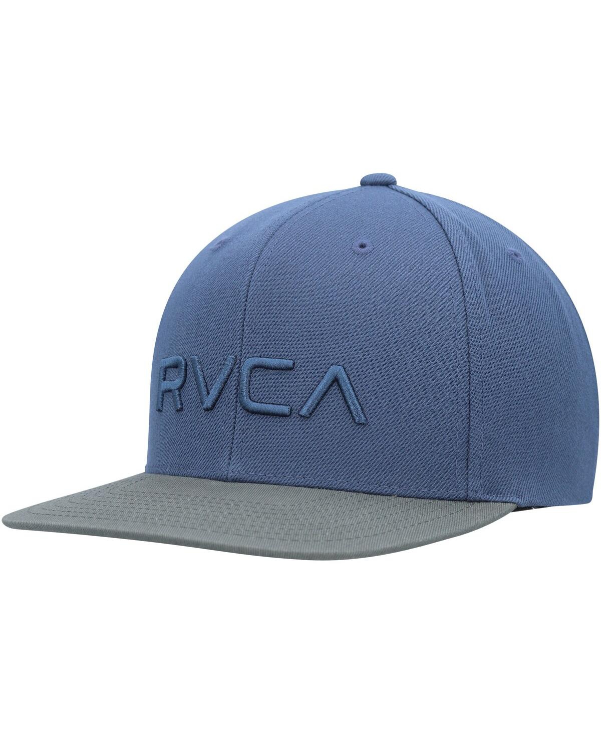 Rvca Men's  Navy, Olive Twill Ii Snapback Hat In Navy,olive