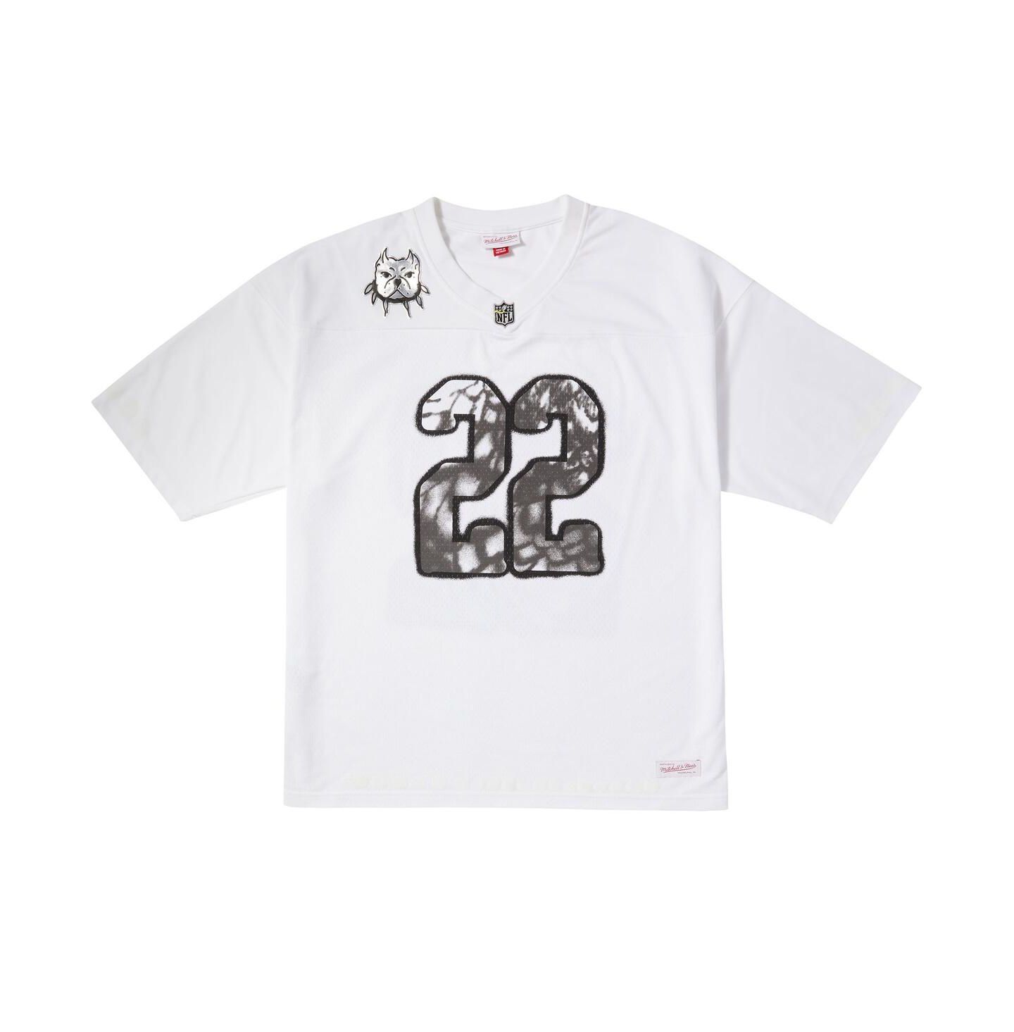 Мужской топ Mitchell & Ness White NFL Por La Cultura x Chito Limited Edition Jersey — фото 1