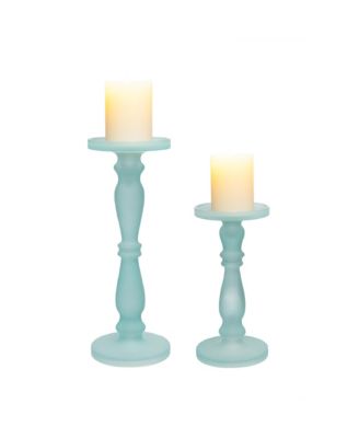 Glass Pedestals, Set of 2