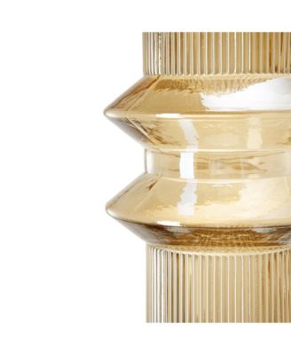 Ribbed Glass Vases, Set of 2