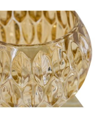 Dimpled Candle Holder, 5.9" L x 5.9" W x 4.3" H