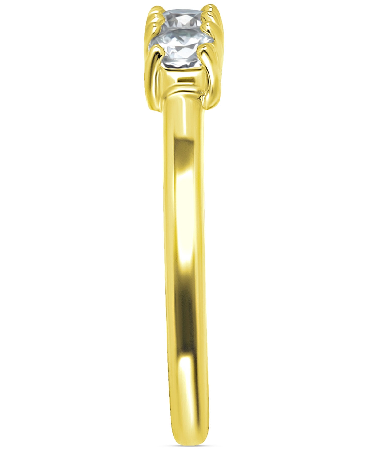 Giani Bernini Cubic Zirconia Three Stone Toe Ring in 18kPlated Sterling Silver, Created for Macy's - GOLD