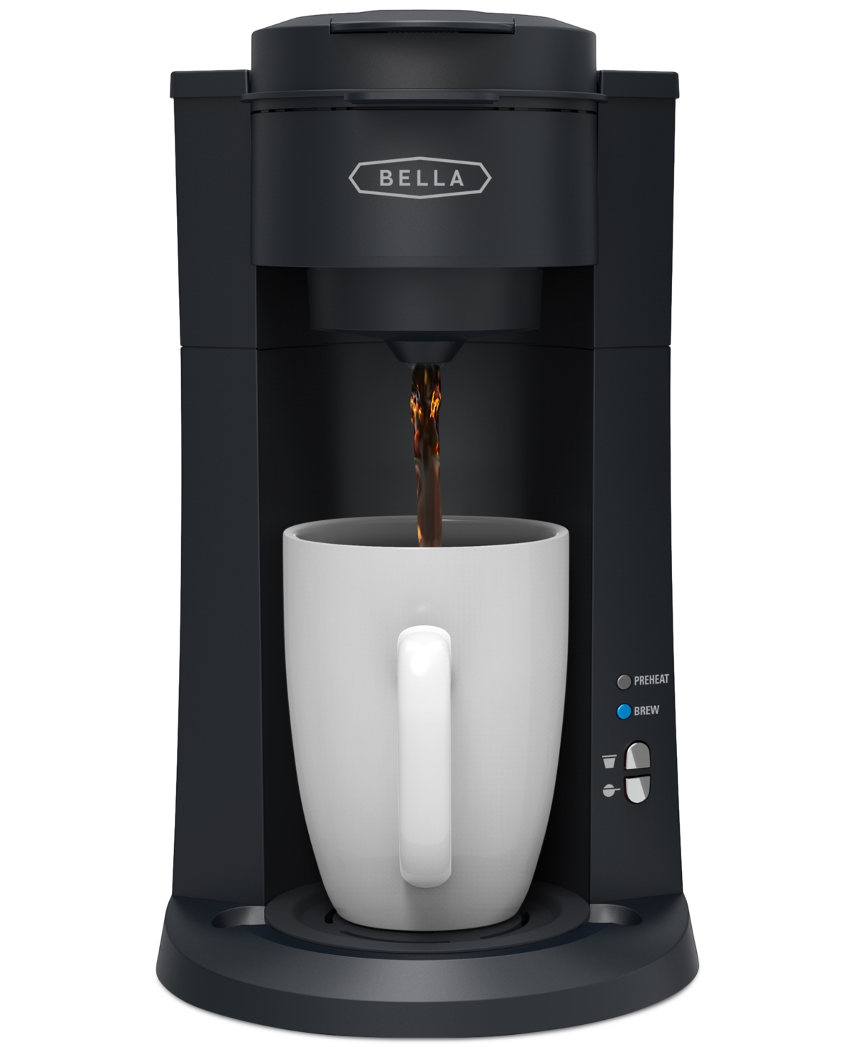 Bella Dual Brew Single Serve Coffee Maker In Matte Black